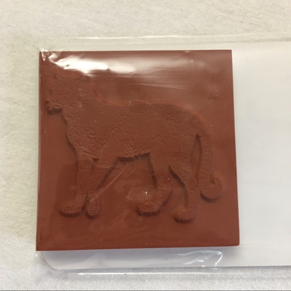Deep Red Cheetah Rubber Stamp - Picture 2 of 3
